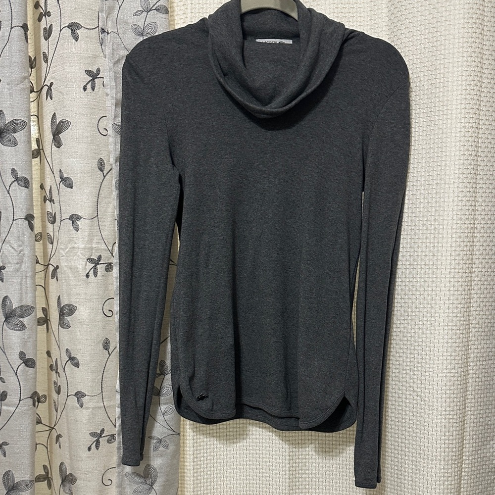 Lacoste Charcoal Cowl Neck Sweater